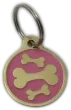 Personalized-Pink-Bone-Styled-Brass-Dog-Tag-UK