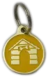 dog tags identifaction tags kennel design  yellow