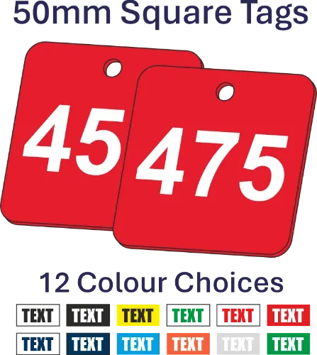 Picture of 50mm Sqaure Traffoyte Plastic Valve Tags