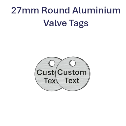 Picture of 27mm dia. Customised Aluminum Valve Tags
