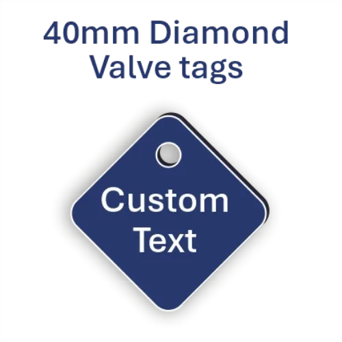 Picture of 40mm Diamond Traffolite Plastic Valve Tags