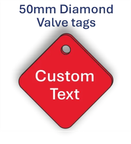 Picture of 50mm Diamond Traffolite Plastic Valve Tags