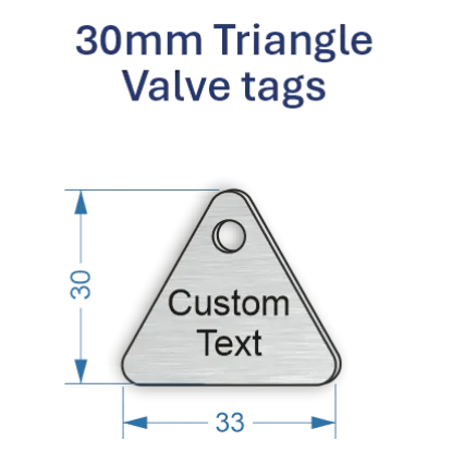 Picture of 30mm dia. Trangle Aluminum Valve Tags 
