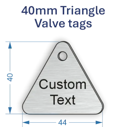Picture of 40mm dia. Trangle Aluminum Valve Tags 