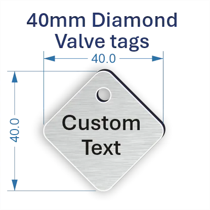 Picture of 40mm Diamond Aluminum Valve Tags
