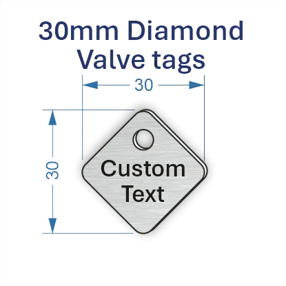 Picture of 30mm Diamond Aluminum Valve Tags