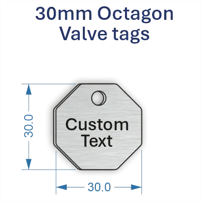 Picture of 30mm Octagon Aluminum Valve Tags