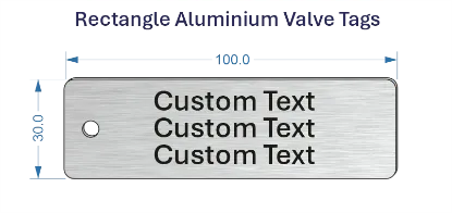 Picture of 100x30mm Aluminium Valve Tags 