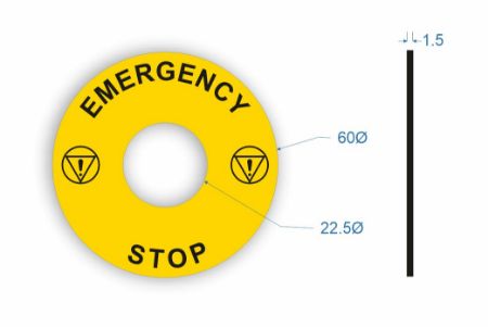Picture for category Emergency Stop Labels 
