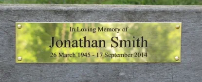 Picture of Brass Bench Plaque  140x40mm  