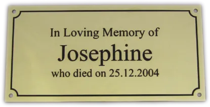 Picture of Brass Bench plaques 230x65mm