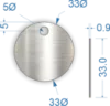 Picture of 33mm Blank Stainless Steel Valve Tags 