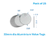 Picture of 33mm Blank Aluminium Valve Tags 