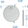 Picture of 33mm Blank Aluminium Valve Tags 