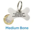 Picture of Stainless Steel Bone Dog ID Tag (Medium)