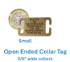 Picture of Open Ended Collar Brass Dog Tags