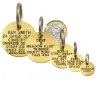 Picture of Ultra Mini Round Brass Pet Tag