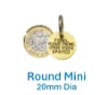 Picture of Ultra Mini Round Brass Pet Tag