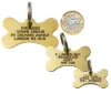 Picture of Bone Brass Dog  ID Tags