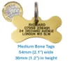 Picture of Bone Brass Dog  ID Tags