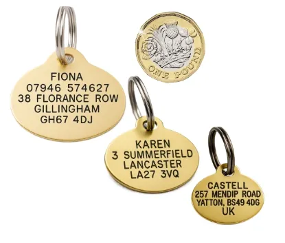 Picture of Oval Brass Dog ID Tags