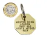 Picture of Brass Octagonal Dog ID Tag (Medium)