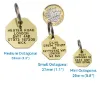 Picture of Brass Octagonal Pet Tag (Small)