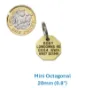 Picture of  Brass Octagonal Pet Tag (Mini)