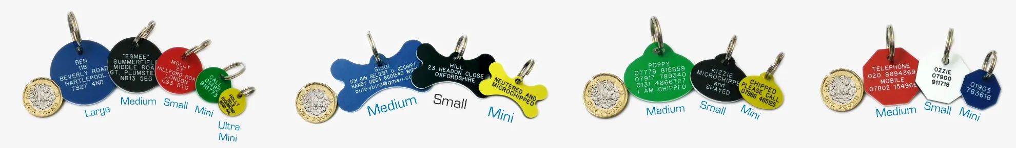 plastic dog id pet tags