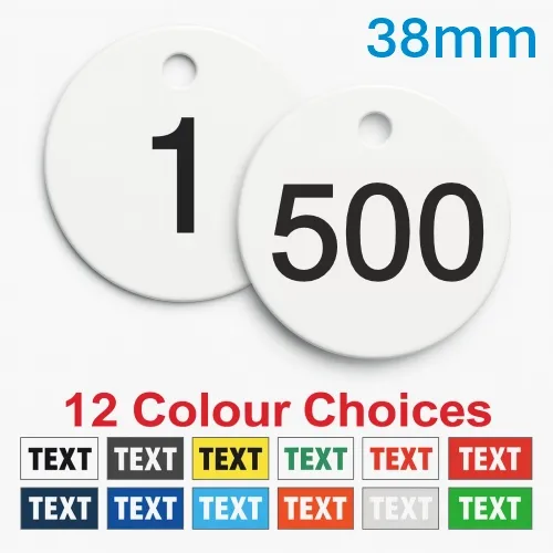 Picture of 1-500 Traffolite, plastic valve tags 38mm