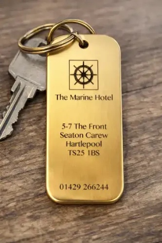 Picture of Rectangle Brass Key fob