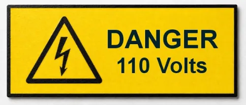 Picture of Danger label 110V