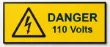 Picture of Danger label 110V