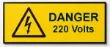 Picture of Danger label 220V